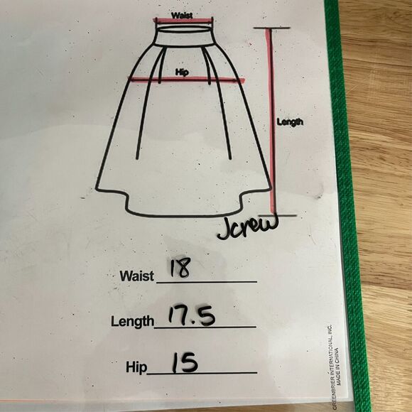 J Crew Women Skirt SZ 4 Blue Chambray Scallop Embroidered A-Line 100% Cotton NWT - Picture 8 of 8